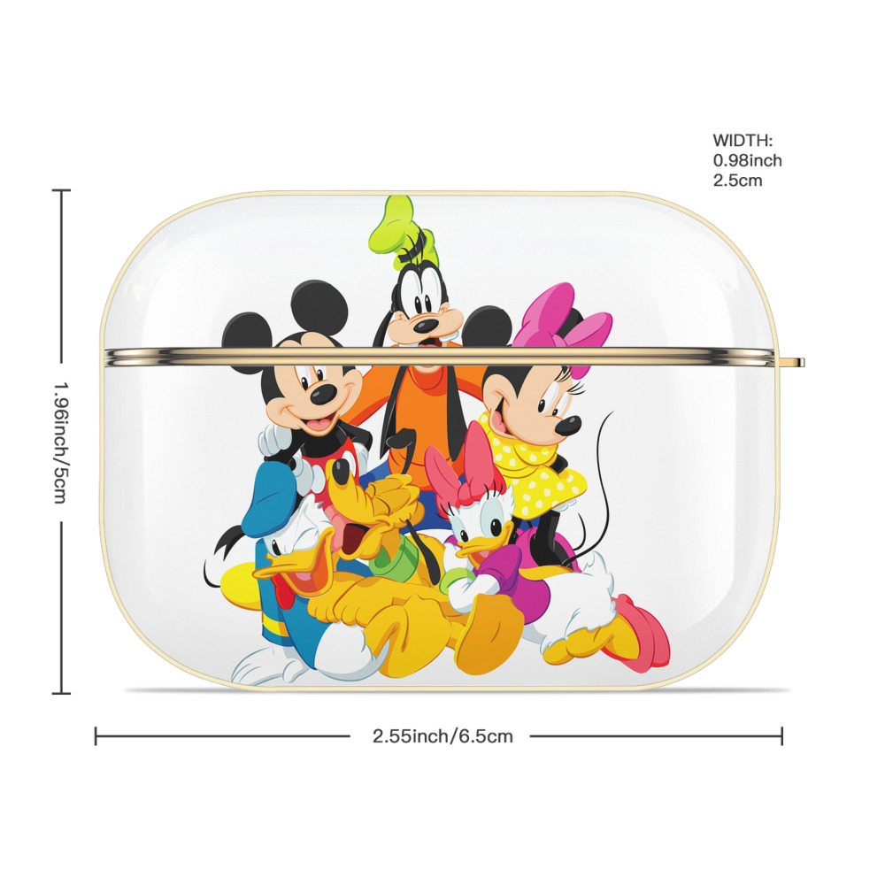 ミッキーマウス Mickey Mouse 【AirPods Pro用】ハードシェル保護ケース｜耐衝撃・防指紋・カラビナ付き商品仕様
