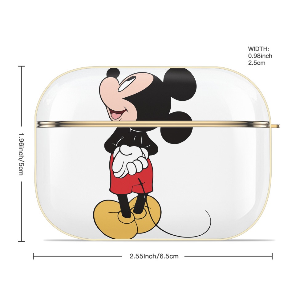 ミッキーマウス Mickey Mouse 【AirPods Pro用】ハードシェル保護ケース｜耐衝撃・防指紋・カラビナ付き商品仕様