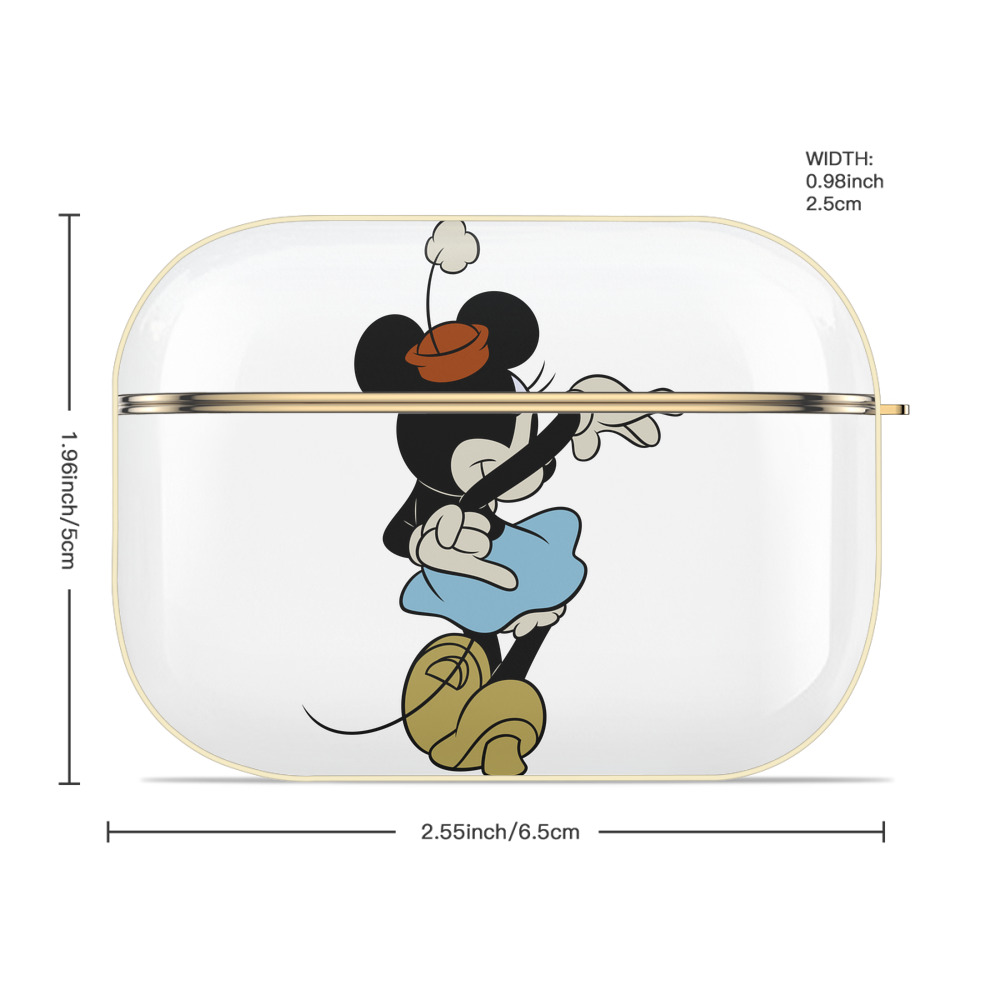 ミッキーマウス Mickey Mouse 【AirPods Pro用】ハードシェル保護ケース｜耐衝撃・防指紋・カラビナ付き商品仕様