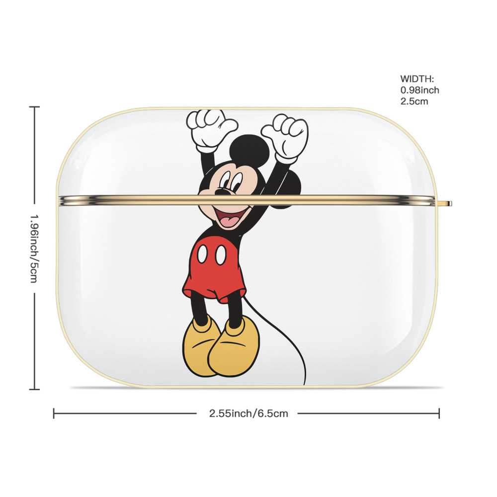 ミッキーマウス Mickey Mouse 【AirPods Pro用】ハードシェル保護ケース｜耐衝撃・防指紋・カラビナ付き商品仕様