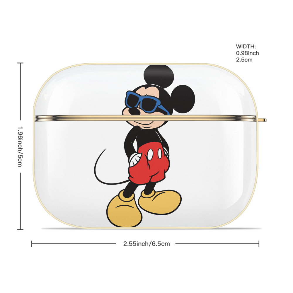 ミッキーマウス Mickey Mouse 【AirPods Pro用】ハードシェル保護ケース｜耐衝撃・防指紋・カラビナ付き商品仕様