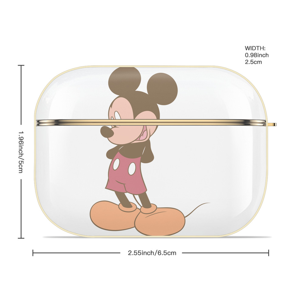 ミッキーマウス Mickey Mouse 【AirPods Pro用】ハードシェル保護ケース｜耐衝撃・防指紋・カラビナ付き商品仕様