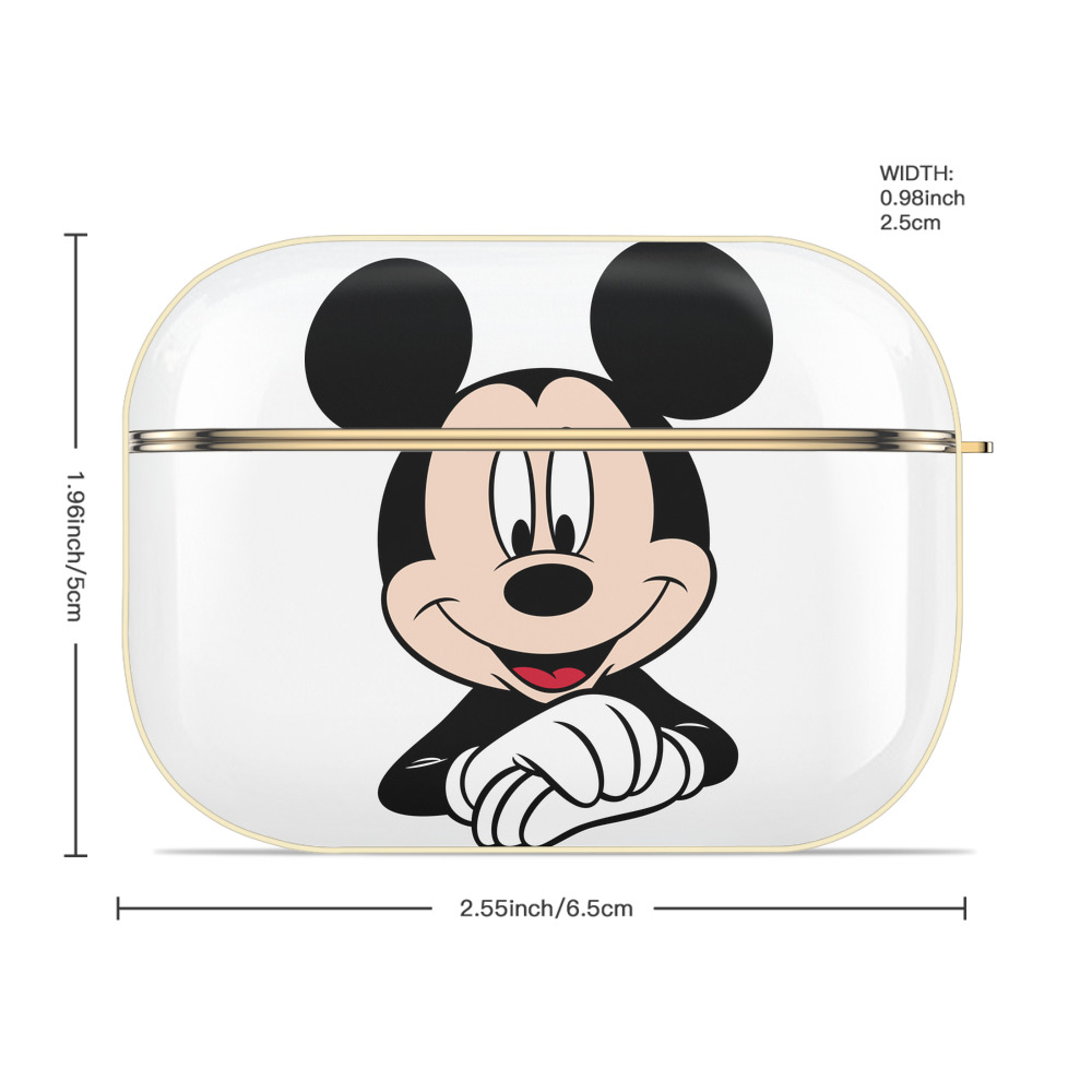 ミッキーマウス Mickey Mouse 【AirPods Pro用】ハードシェル保護ケース｜耐衝撃・防指紋・カラビナ付き商品仕様