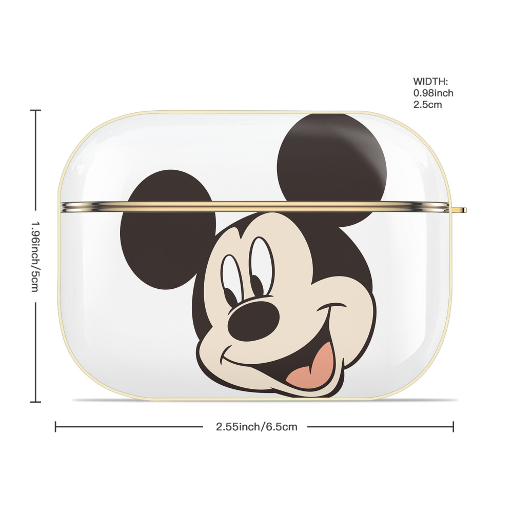 ミッキーマウス Mickey Mouse 【AirPods Pro用】ハードシェル保護ケース｜耐衝撃・防指紋・カラビナ付き商品仕様