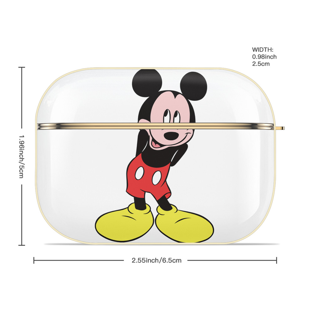ミッキーマウス Mickey Mouse 【AirPods Pro用】ハードシェル保護ケース｜耐衝撃・防指紋・カラビナ付き商品仕様