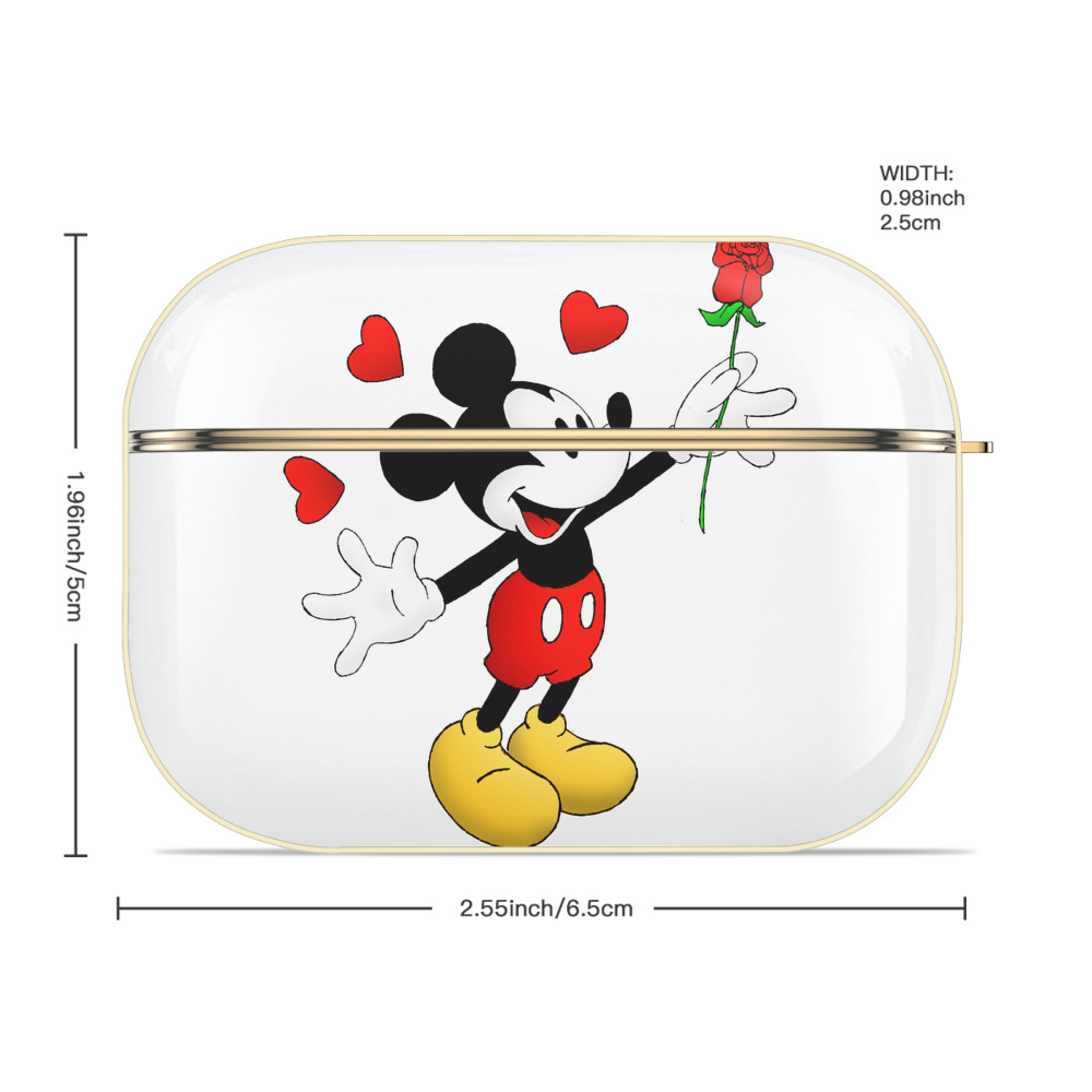 ミッキーマウス Mickey Mouse 【AirPods Pro用】ハードシェル保護ケース｜耐衝撃・防指紋・カラビナ付き商品仕様