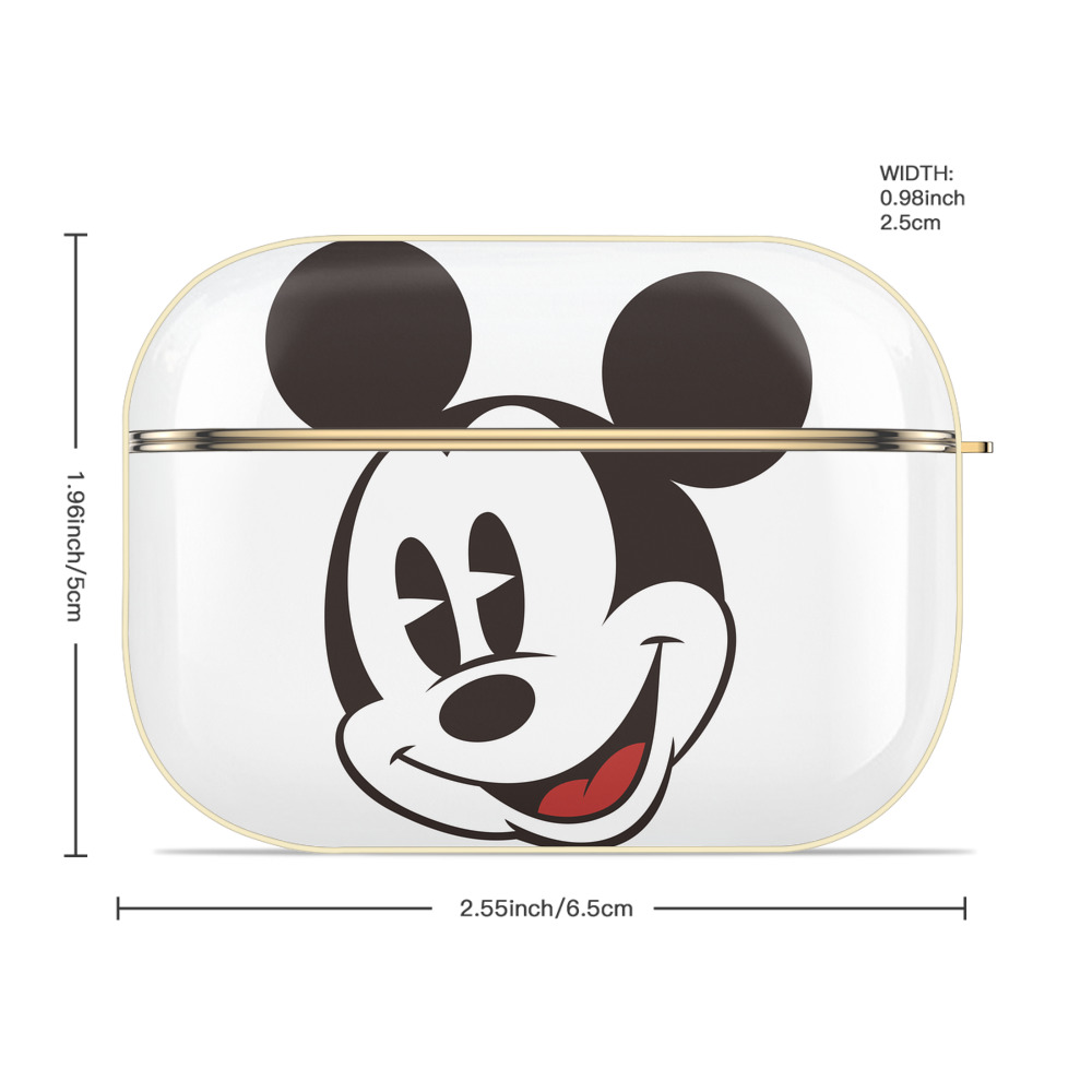 ミッキーマウス Mickey Mouse 【AirPods Pro用】ハードシェル保護ケース｜耐衝撃・防指紋・カラビナ付き商品仕様