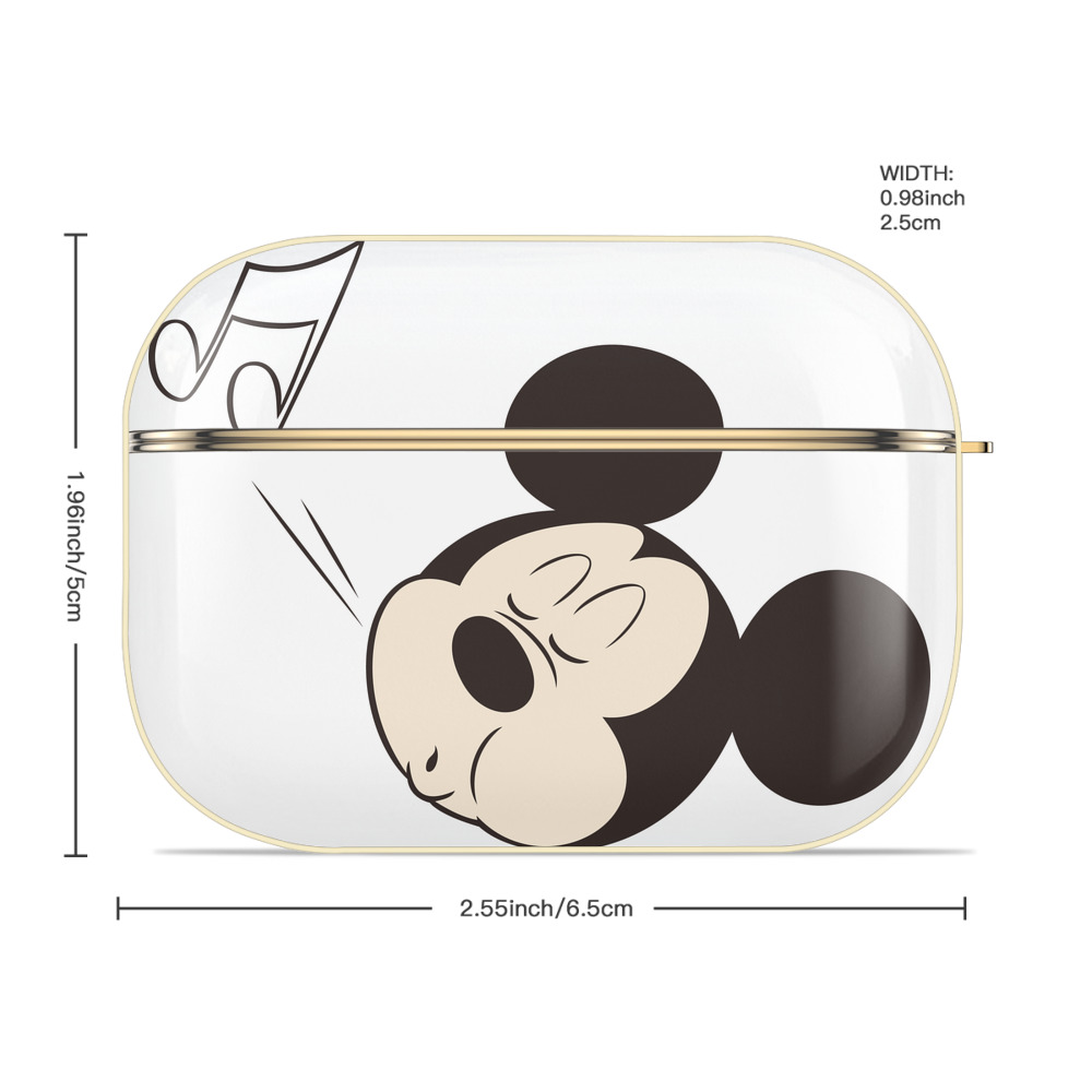 ミッキーマウス Mickey Mouse 【AirPods Pro用】ハードシェル保護ケース｜耐衝撃・防指紋・カラビナ付き商品仕様