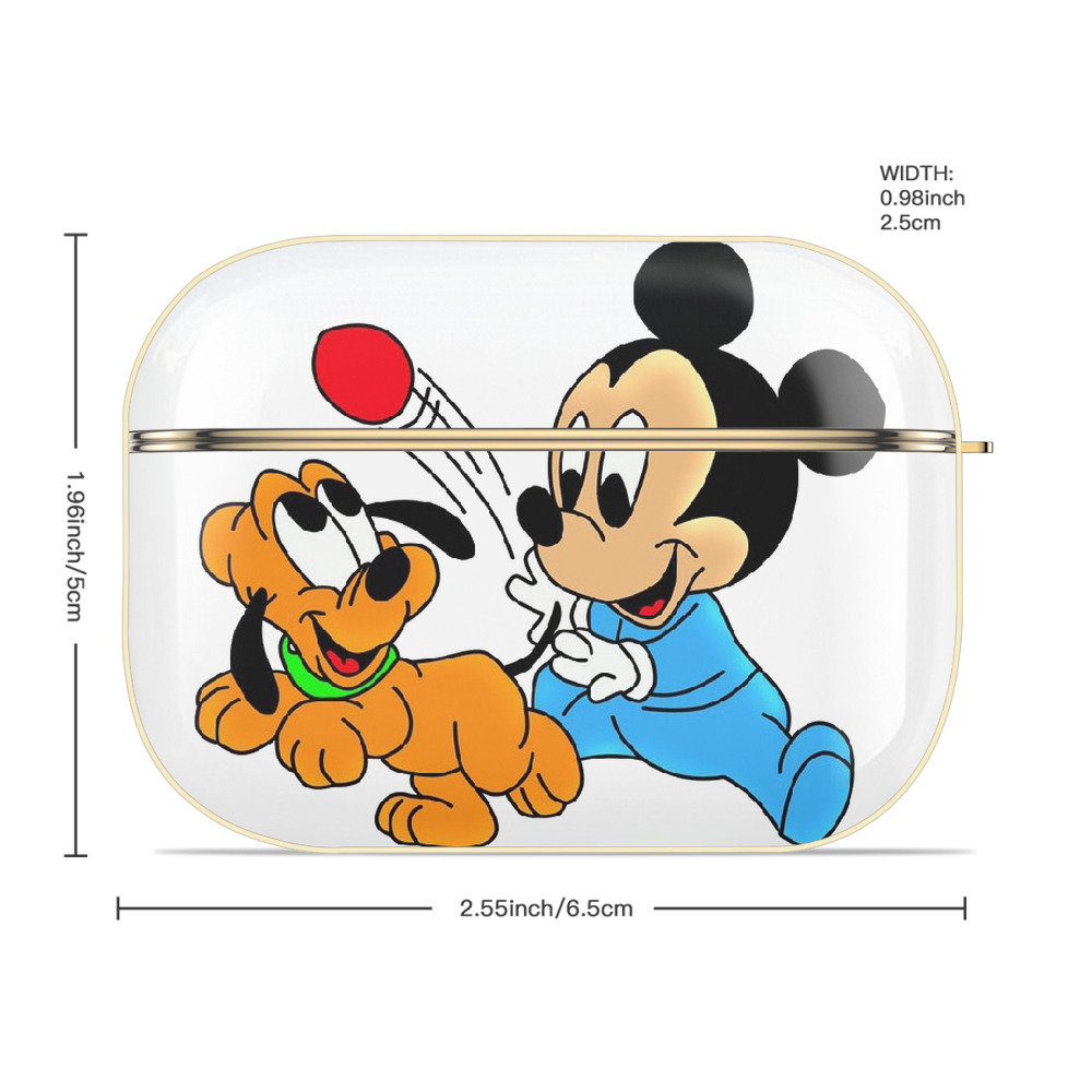 ミッキーマウス Mickey Mouse 【AirPods Pro用】ハードシェル保護ケース｜耐衝撃・防指紋・カラビナ付き商品仕様