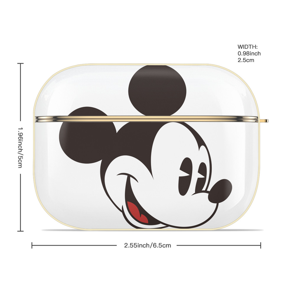 ミッキーマウス Mickey Mouse 【AirPods Pro用】ハードシェル保護ケース｜耐衝撃・防指紋・カラビナ付き商品仕様