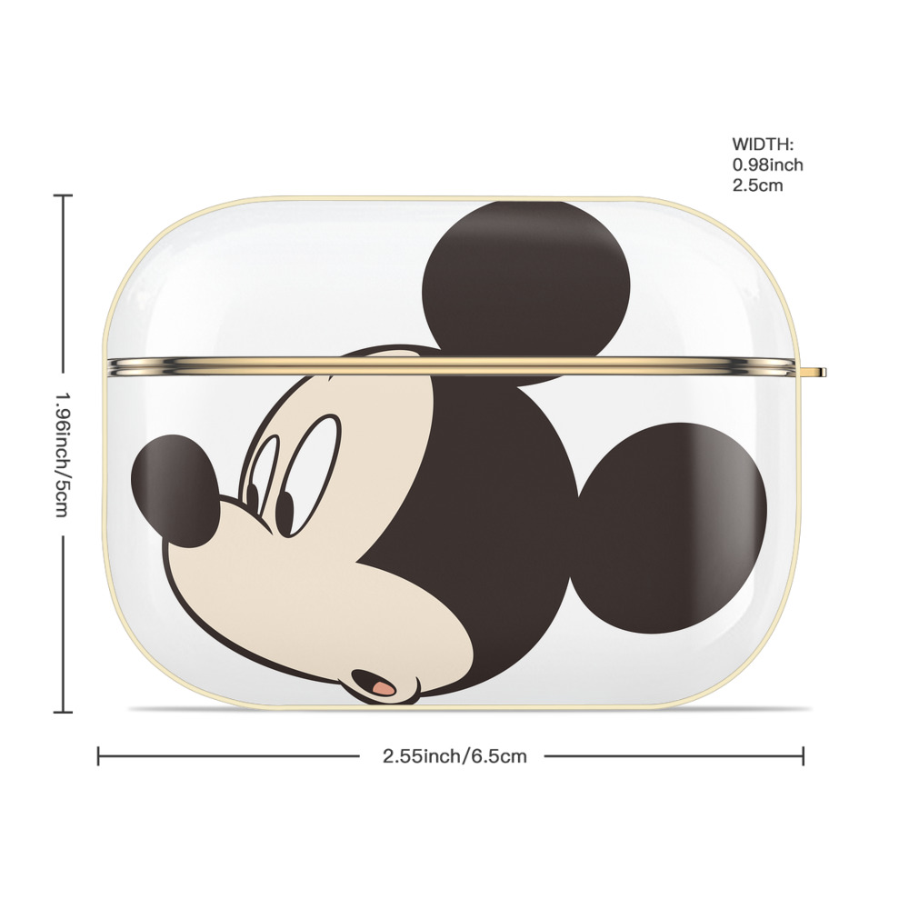 ミッキーマウス Mickey Mouse 【AirPods Pro用】ハードシェル保護ケース｜耐衝撃・防指紋・カラビナ付き商品仕様