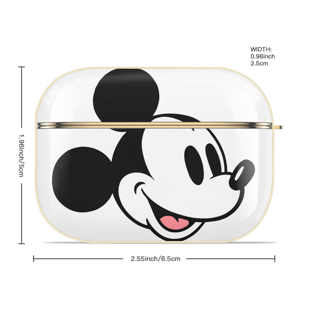 ミッキーマウス Mickey Mouse 【AirPods Pro用】ハードシェル保護ケース｜耐衝撃・防指紋・カラビナ付き商品仕様