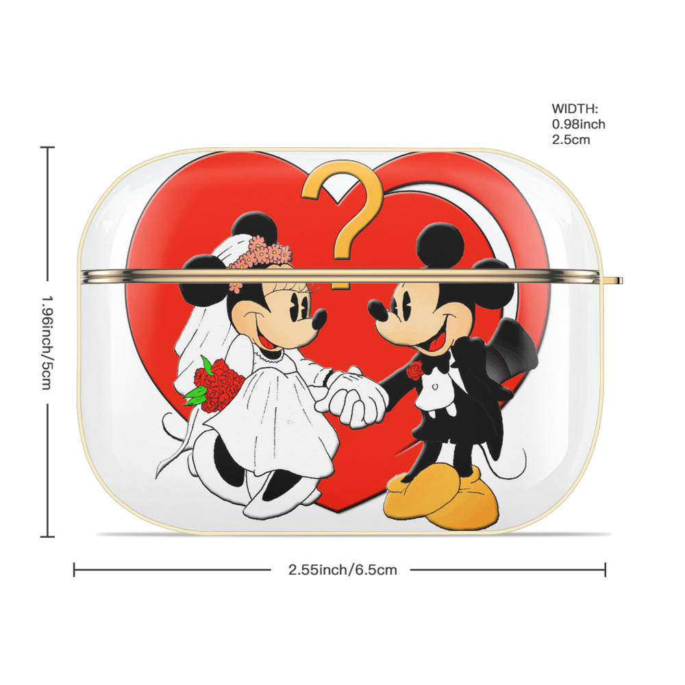 ミッキーマウス Mickey Mouse 【AirPods Pro用】ハードシェル保護ケース｜耐衝撃・防指紋・カラビナ付き商品仕様