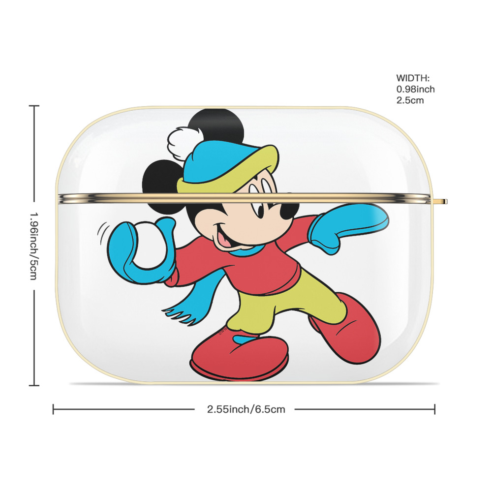 ミッキーマウス Mickey Mouse 【AirPods Pro用】ハードシェル保護ケース｜耐衝撃・防指紋・カラビナ付き商品仕様