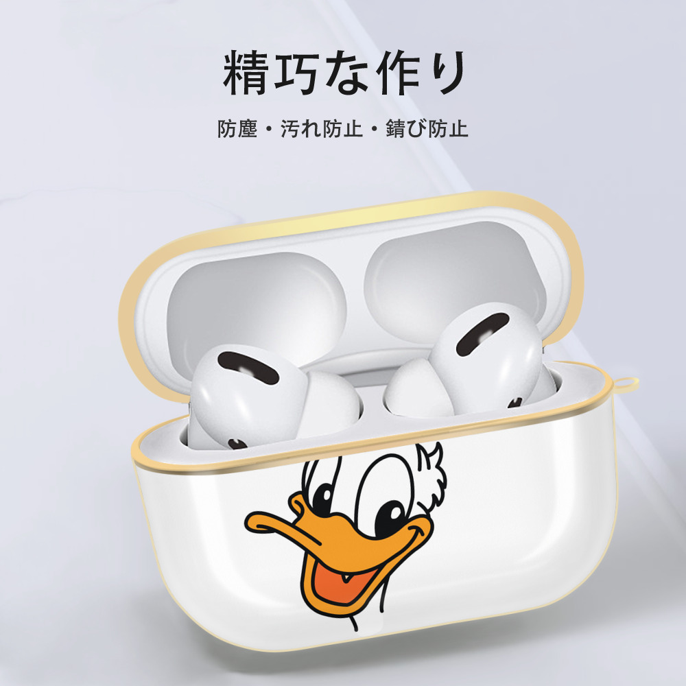 ミッキーマウス Mickey Mouse 【AirPods Pro用】ハードシェル保護ケース｜耐衝撃・防指紋・カラビナ付き商品仕様