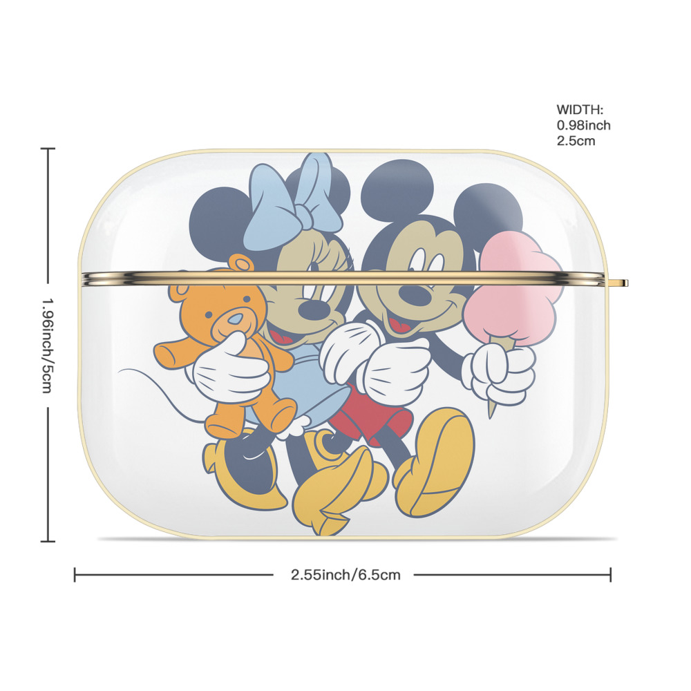 ミッキーマウス Mickey Mouse 【AirPods Pro用】ハードシェル保護ケース｜耐衝撃・防指紋・カラビナ付き商品仕様