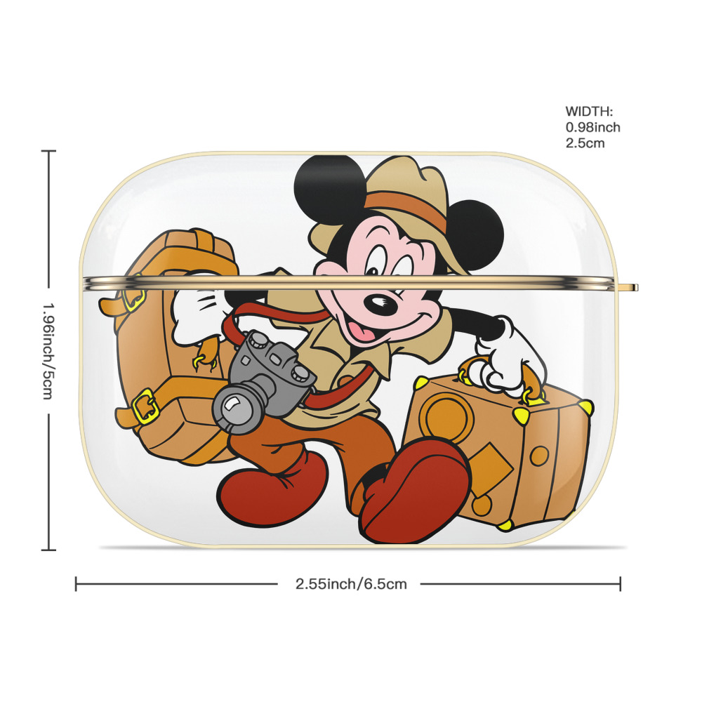 ミッキーマウス Mickey Mouse 【AirPods Pro用】ハードシェル保護ケース｜耐衝撃・防指紋・カラビナ付き商品仕様