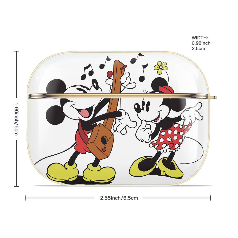 ミッキーマウス Mickey Mouse 【AirPods Pro用】ハードシェル保護ケース｜耐衝撃・防指紋・カラビナ付き商品仕様