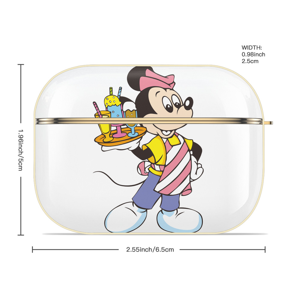 ミッキーマウス Mickey Mouse 【AirPods Pro用】ハードシェル保護ケース｜耐衝撃・防指紋・カラビナ付き商品仕様