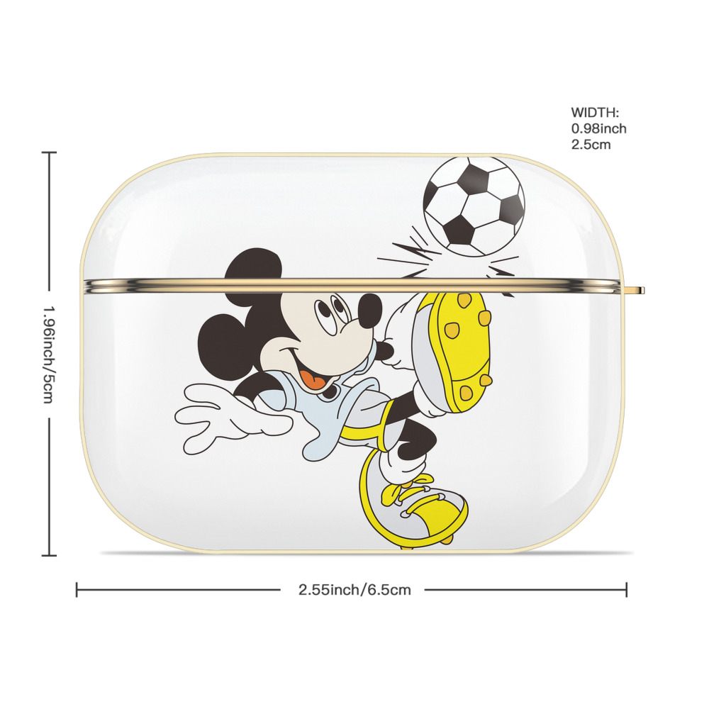 ミッキーマウス Mickey Mouse 【AirPods Pro用】ハードシェル保護ケース｜耐衝撃・防指紋・カラビナ付き商品仕様
