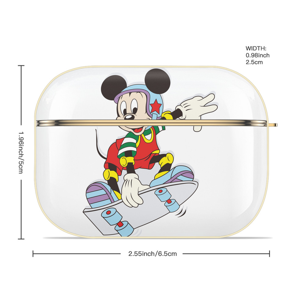 ミッキーマウス Mickey Mouse 【AirPods Pro用】ハードシェル保護ケース｜耐衝撃・防指紋・カラビナ付き商品仕様