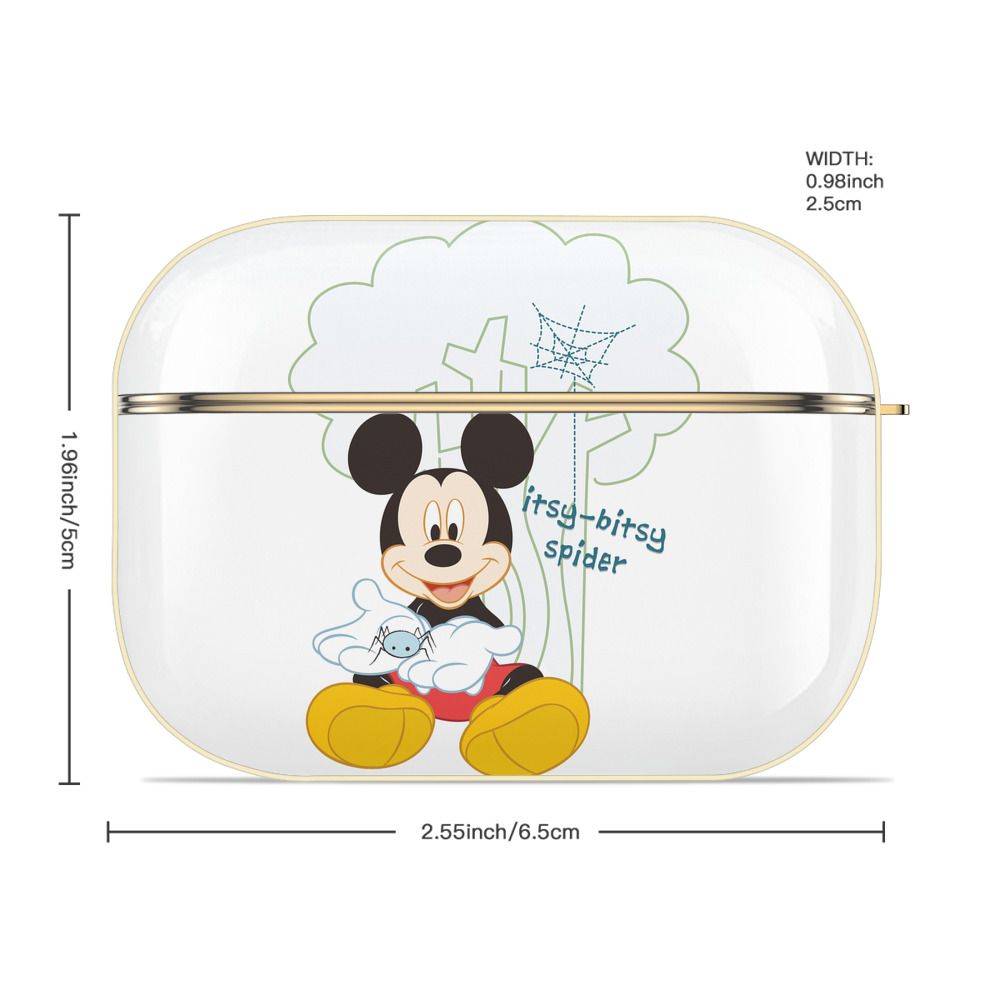 ミッキーマウス Mickey Mouse 【AirPods Pro用】ハードシェル保護ケース｜耐衝撃・防指紋・カラビナ付き商品仕様