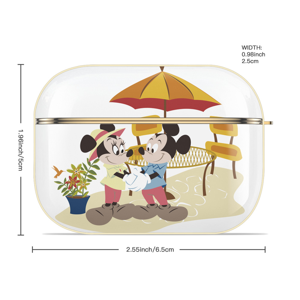 ミッキーマウス Mickey Mouse 【AirPods Pro用】ハードシェル保護ケース｜耐衝撃・防指紋・カラビナ付き商品仕様
