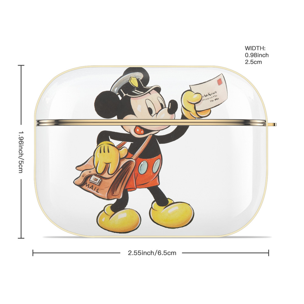 ミッキーマウス Mickey Mouse 【AirPods Pro用】ハードシェル保護ケース｜耐衝撃・防指紋・カラビナ付き商品仕様