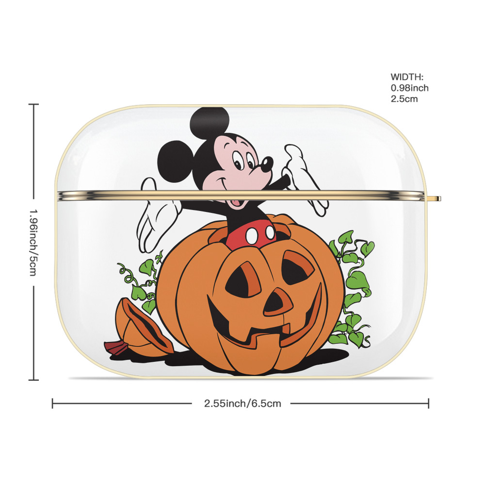 ミッキーマウス Mickey Mouse 【AirPods Pro用】ハードシェル保護ケース｜耐衝撃・防指紋・カラビナ付き商品仕様