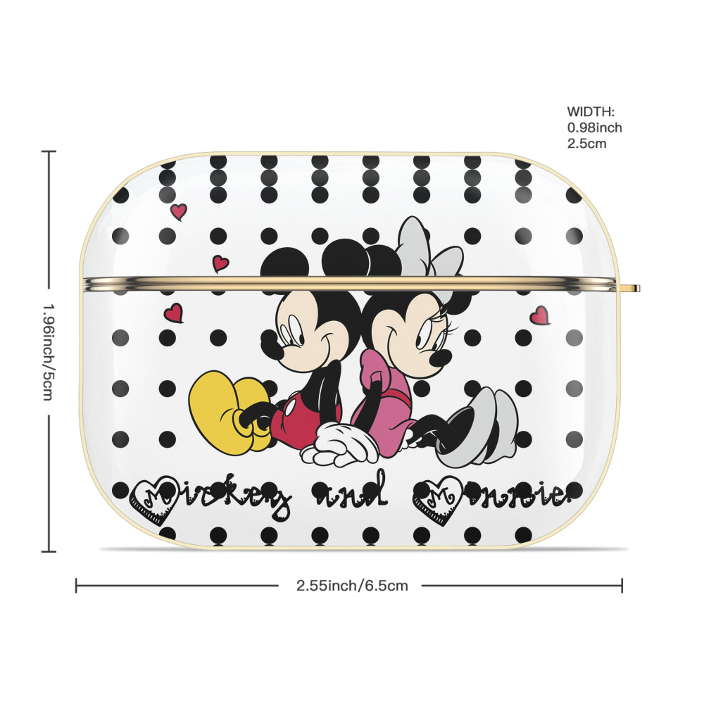 ミッキーマウス Mickey Mouse 【AirPods Pro用】ハードシェル保護ケース｜耐衝撃・防指紋・カラビナ付き商品仕様