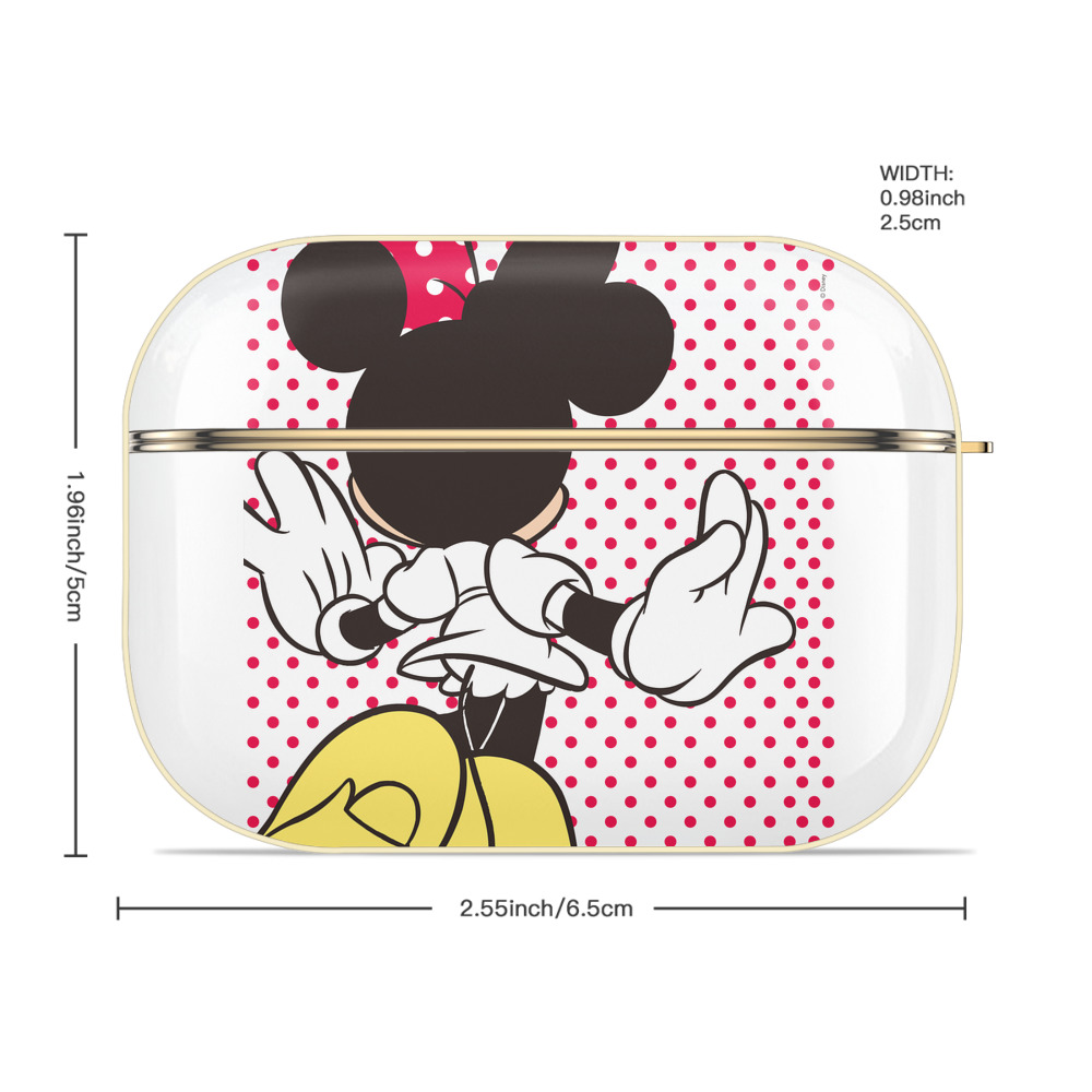 ミッキーマウス Mickey Mouse 【AirPods Pro用】ハードシェル保護ケース｜耐衝撃・防指紋・カラビナ付き商品仕様