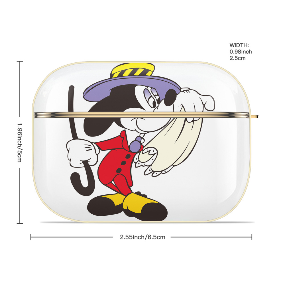 ミッキーマウス Mickey Mouse 【AirPods Pro用】ハードシェル保護ケース｜耐衝撃・防指紋・カラビナ付き商品仕様