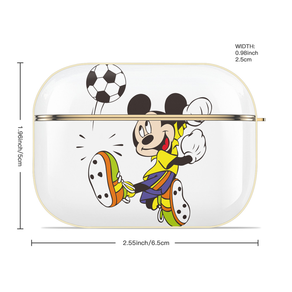 ミッキーマウス Mickey Mouse 【AirPods Pro用】ハードシェル保護ケース｜耐衝撃・防指紋・カラビナ付き商品仕様