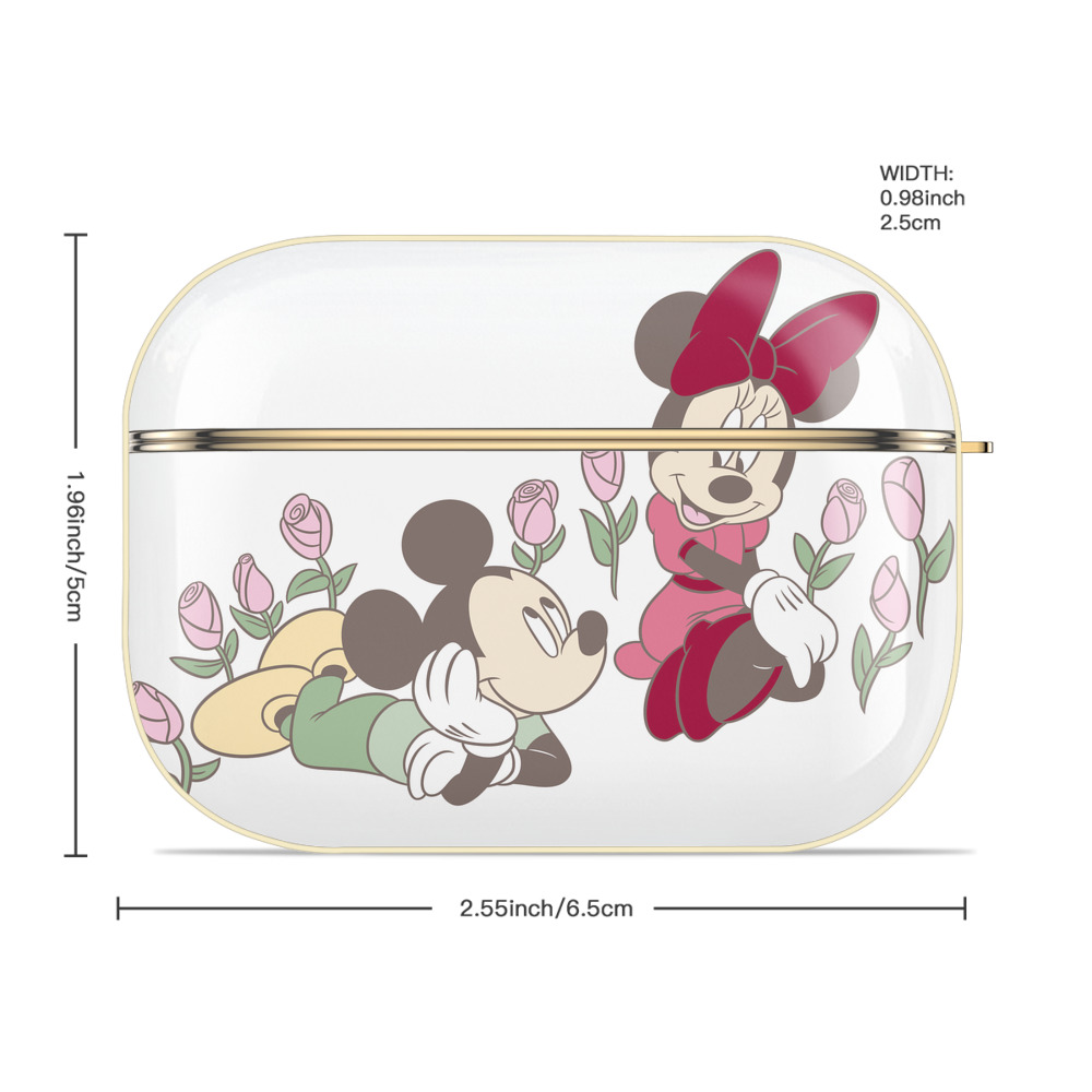 ミッキーマウス Mickey Mouse 【AirPods Pro用】ハードシェル保護ケース｜耐衝撃・防指紋・カラビナ付き商品仕様
