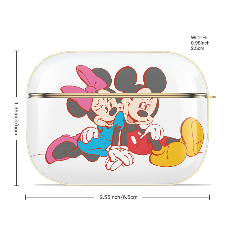 ミッキーマウス Mickey Mouse 【AirPods Pro用】ハードシェル保護ケース｜耐衝撃・防指紋・カラビナ付き商品仕様