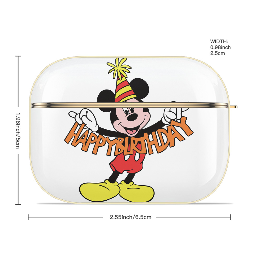 ミッキーマウス Mickey Mouse 【AirPods Pro用】ハードシェル保護ケース｜耐衝撃・防指紋・カラビナ付き商品仕様