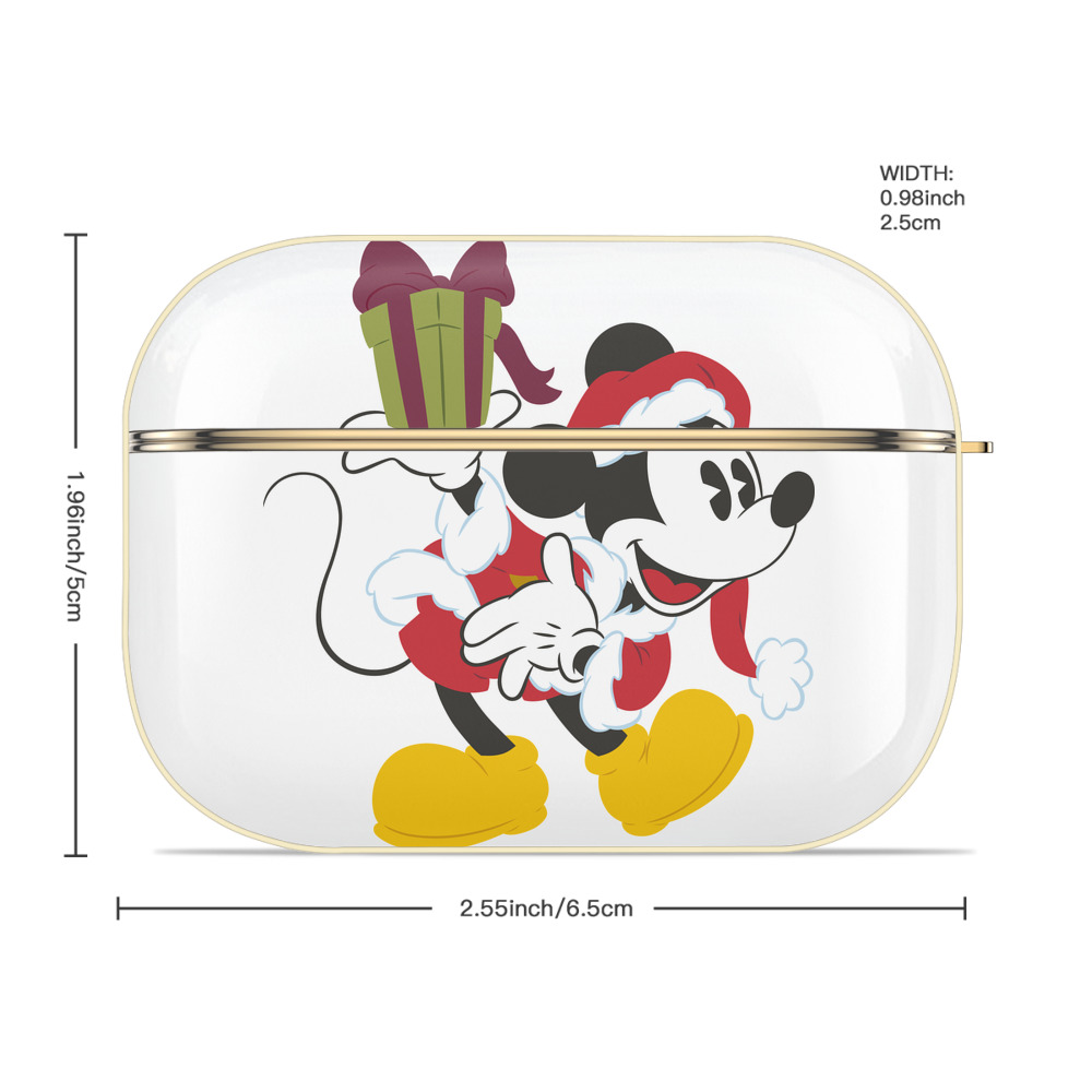 ミッキーマウス Mickey Mouse 【AirPods Pro用】ハードシェル保護ケース｜耐衝撃・防指紋・カラビナ付き商品仕様