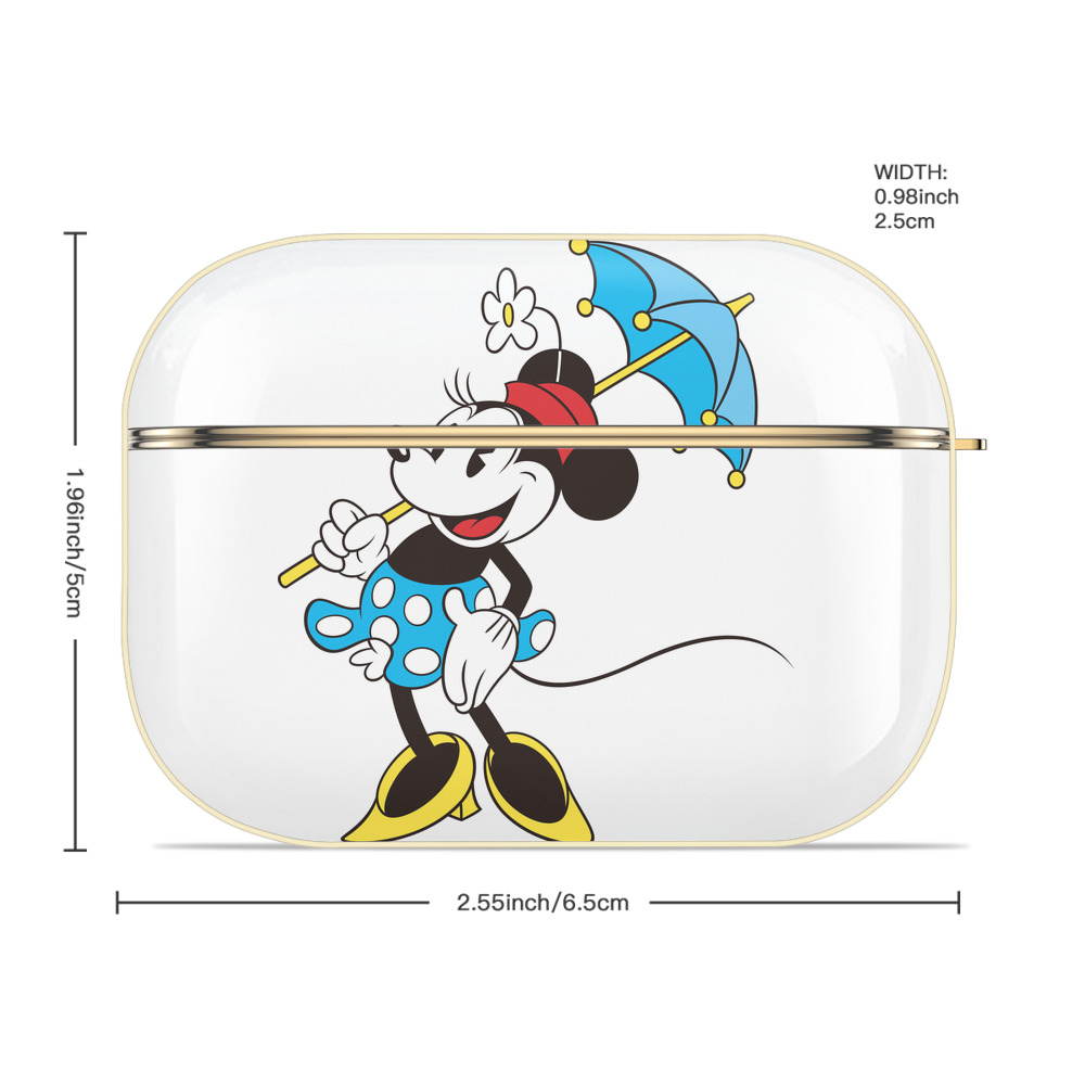 ミッキーマウス Mickey Mouse 【AirPods Pro用】ハードシェル保護ケース｜耐衝撃・防指紋・カラビナ付き商品仕様