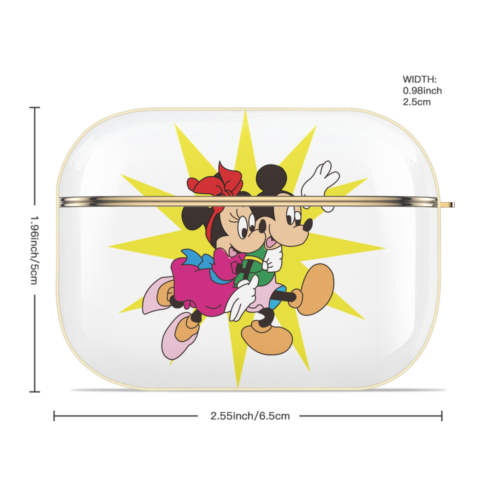 ミッキーマウス Mickey Mouse 【AirPods Pro用】ハードシェル保護ケース｜耐衝撃・防指紋・カラビナ付き商品仕様