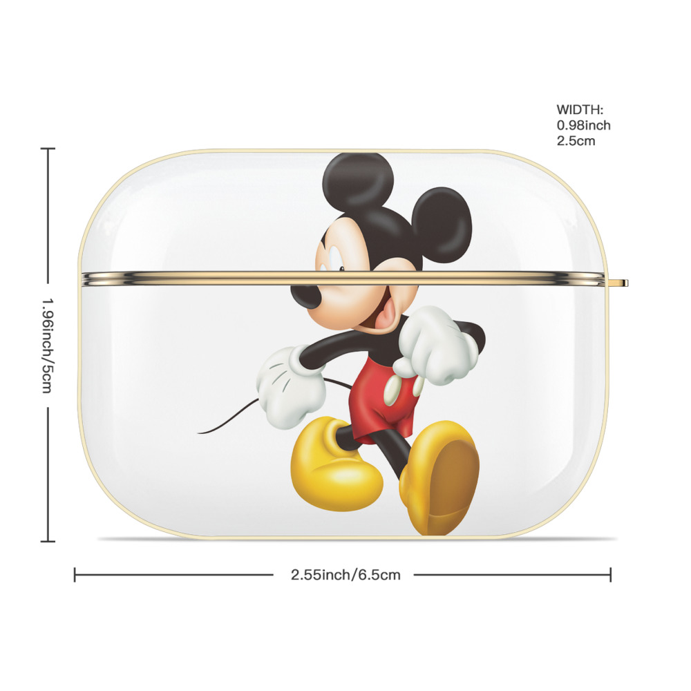 ミッキーマウス Mickey Mouse 【AirPods Pro用】ハードシェル保護ケース｜耐衝撃・防指紋・カラビナ付き商品仕様