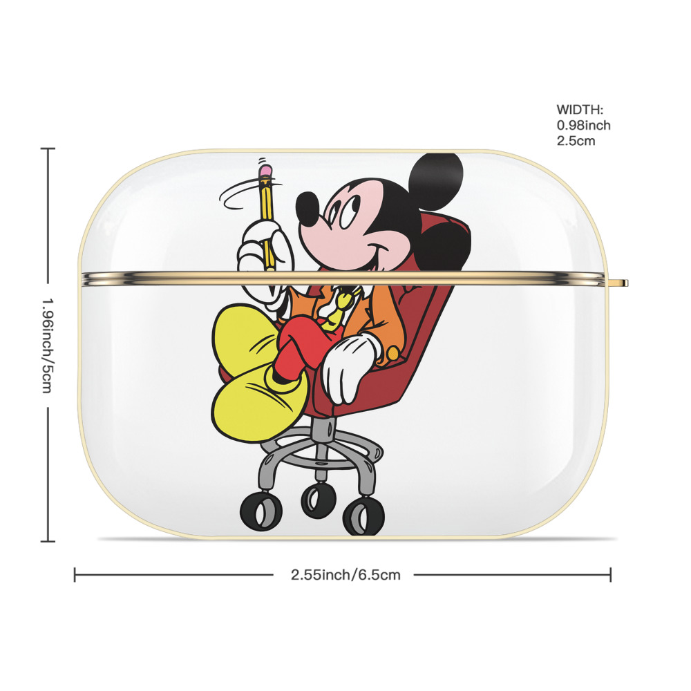 ミッキーマウス Mickey Mouse 【AirPods Pro用】ハードシェル保護ケース｜耐衝撃・防指紋・カラビナ付き商品仕様