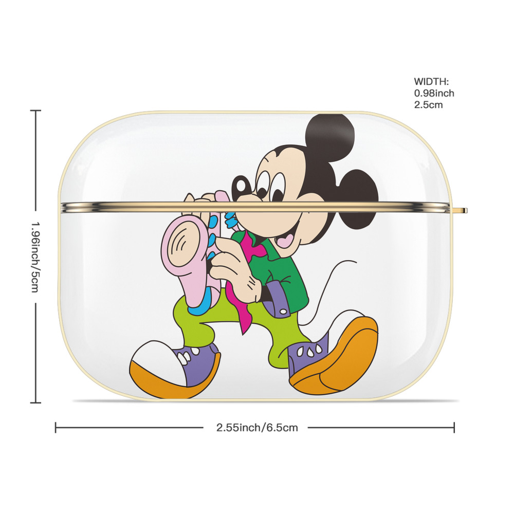 ミッキーマウス Mickey Mouse 【AirPods Pro用】ハードシェル保護ケース｜耐衝撃・防指紋・カラビナ付き商品仕様