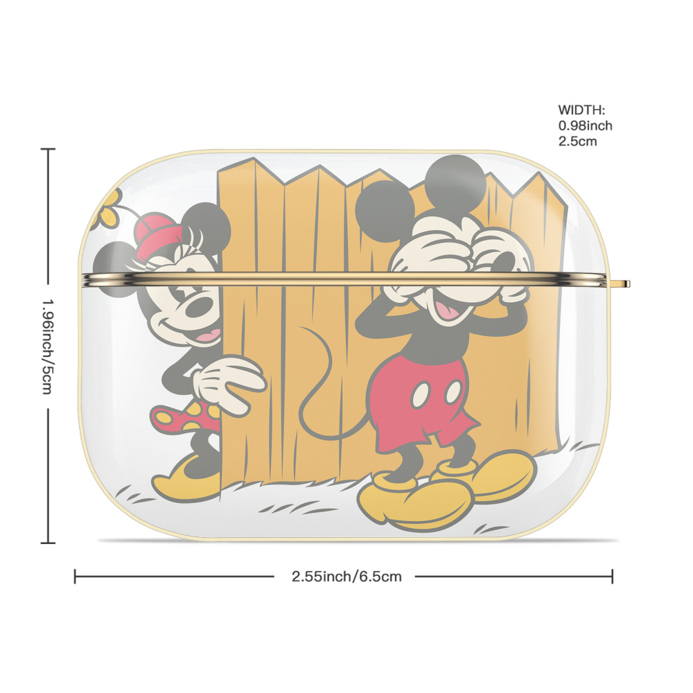 ミッキーマウス Mickey Mouse 【AirPods Pro用】ハードシェル保護ケース｜耐衝撃・防指紋・カラビナ付き商品仕様