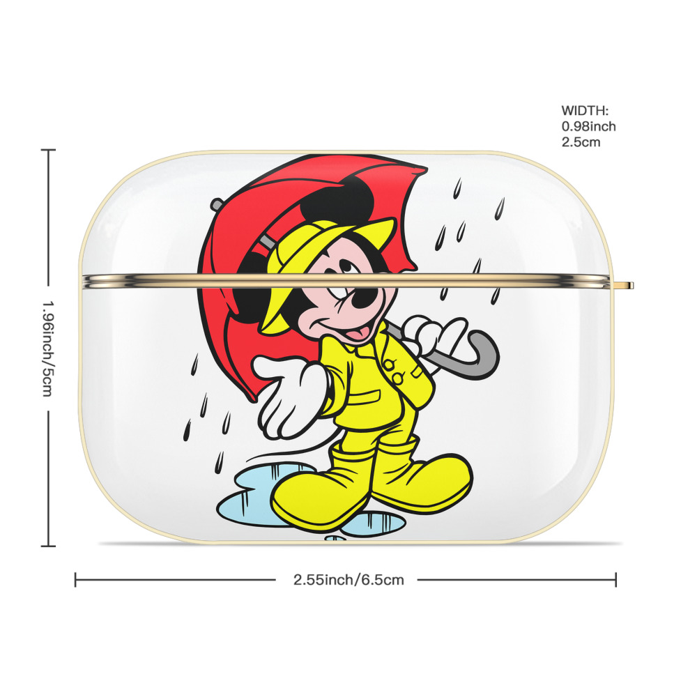 ミッキーマウス Mickey Mouse 【AirPods Pro用】ハードシェル保護ケース｜耐衝撃・防指紋・カラビナ付き商品仕様