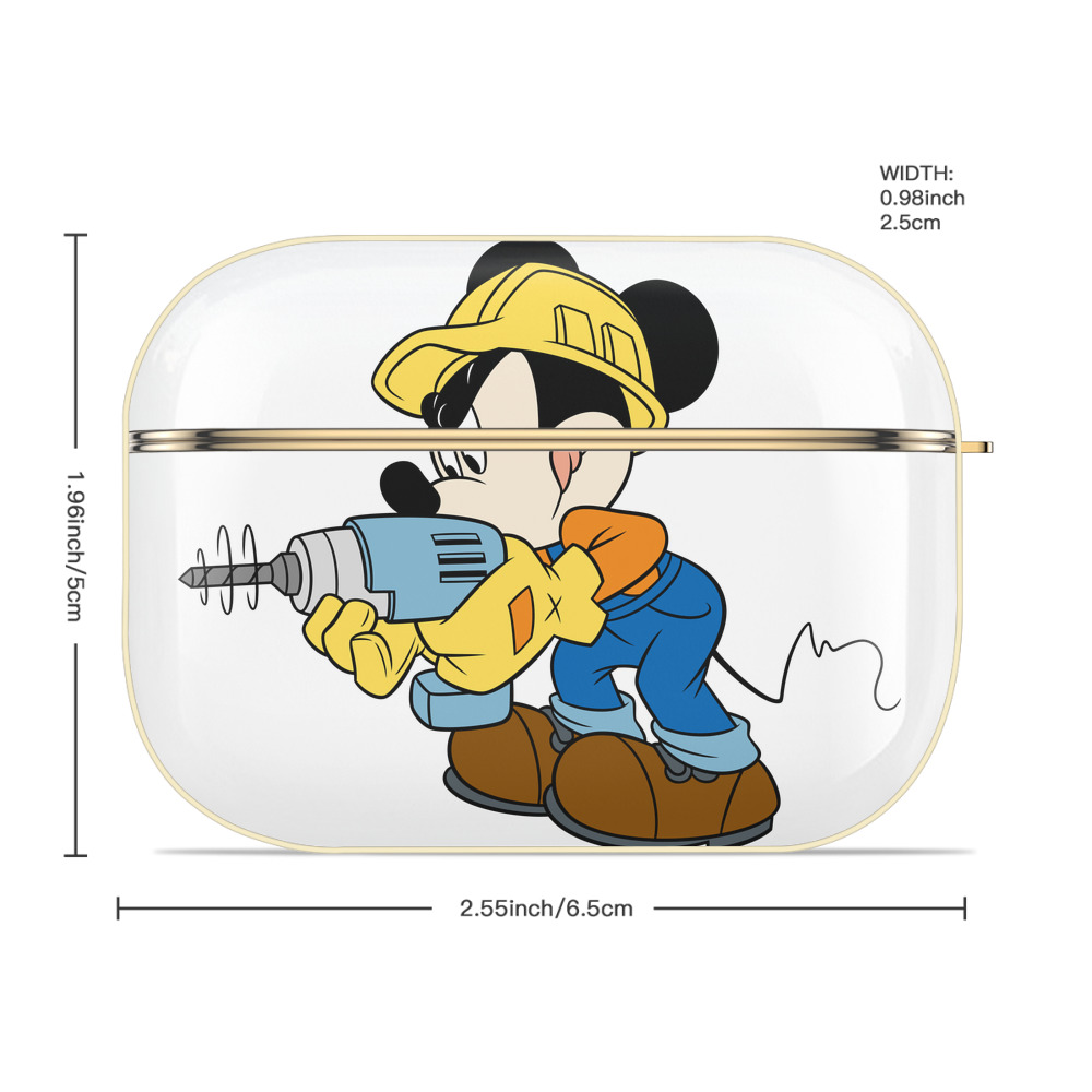 ミッキーマウス Mickey Mouse 【AirPods Pro用】ハードシェル保護ケース｜耐衝撃・防指紋・カラビナ付き商品仕様