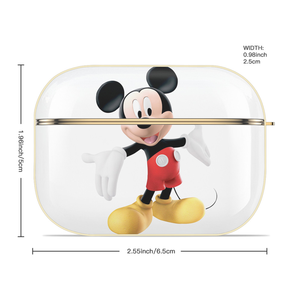ミッキーマウス Mickey Mouse 【AirPods Pro用】ハードシェル保護ケース｜耐衝撃・防指紋・カラビナ付き商品仕様