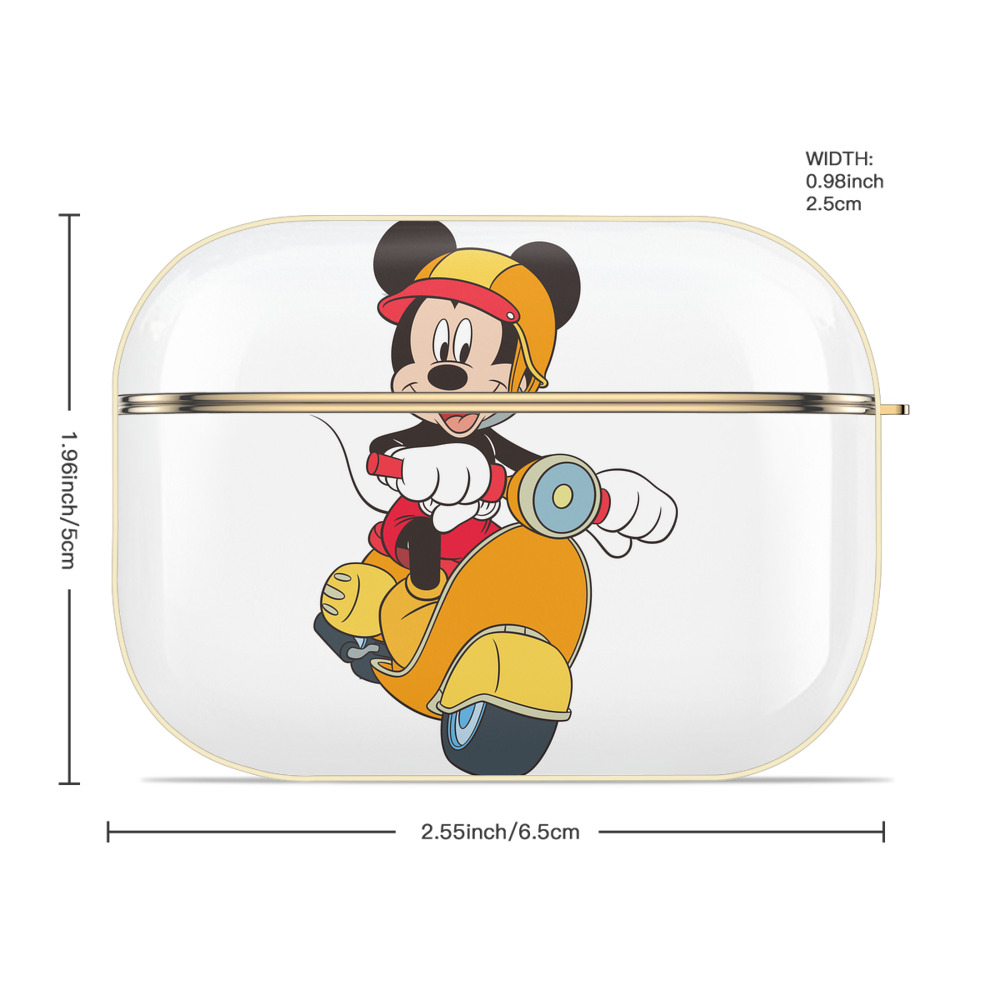 ミッキーマウス Mickey Mouse 【AirPods Pro用】ハードシェル保護ケース｜耐衝撃・防指紋・カラビナ付き商品仕様