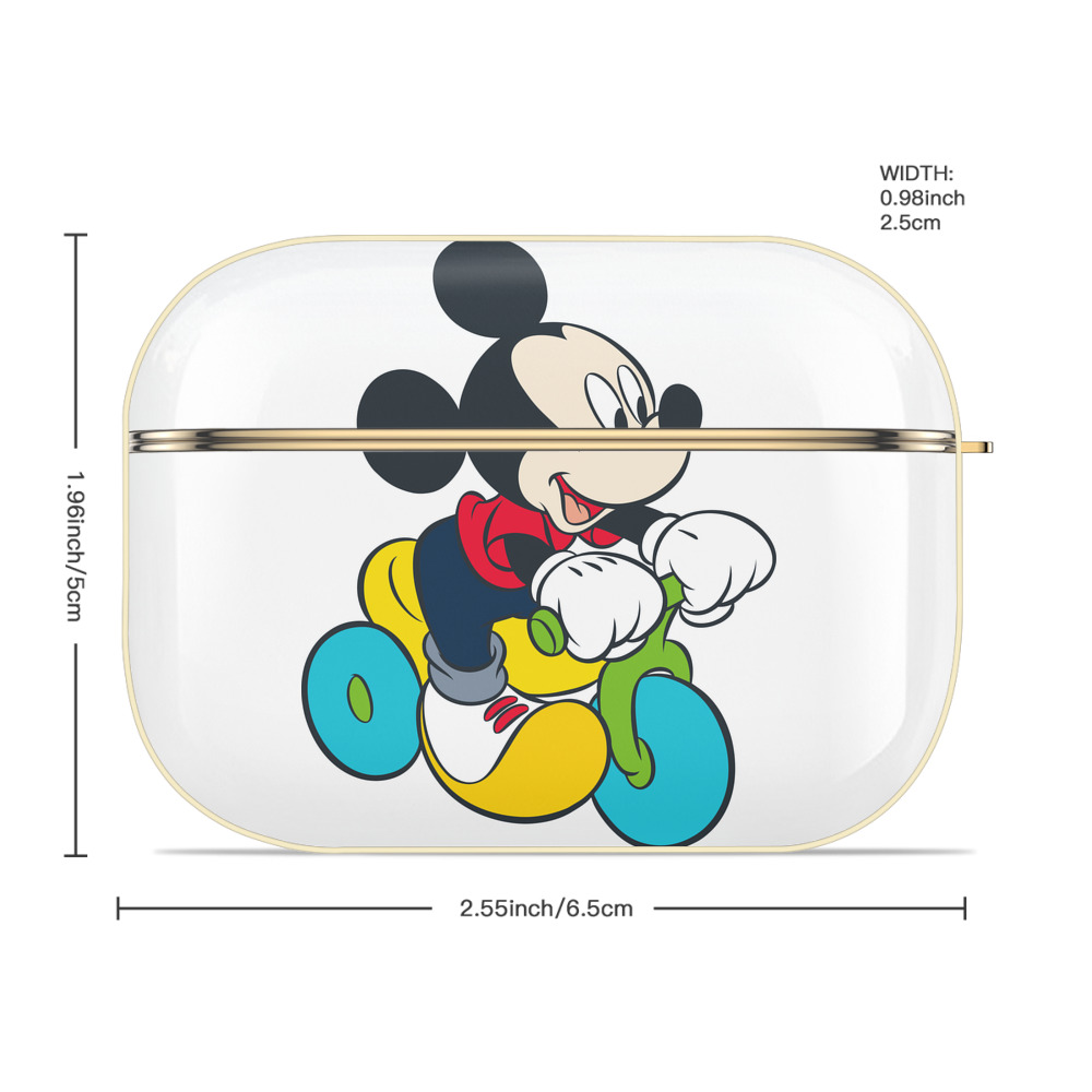 ミッキーマウス Mickey Mouse 【AirPods Pro用】ハードシェル保護ケース｜耐衝撃・防指紋・カラビナ付き商品仕様