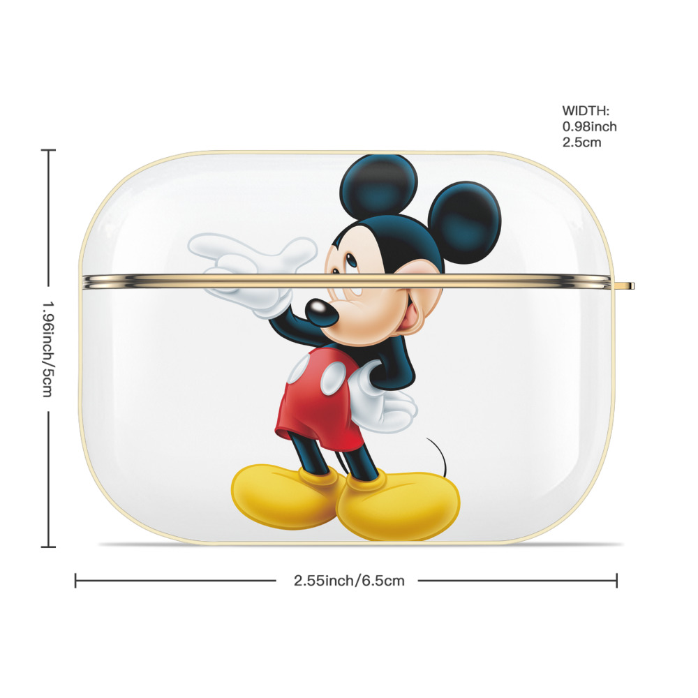 ミッキーマウス Mickey Mouse 【AirPods Pro用】ハードシェル保護ケース｜耐衝撃・防指紋・カラビナ付き商品仕様