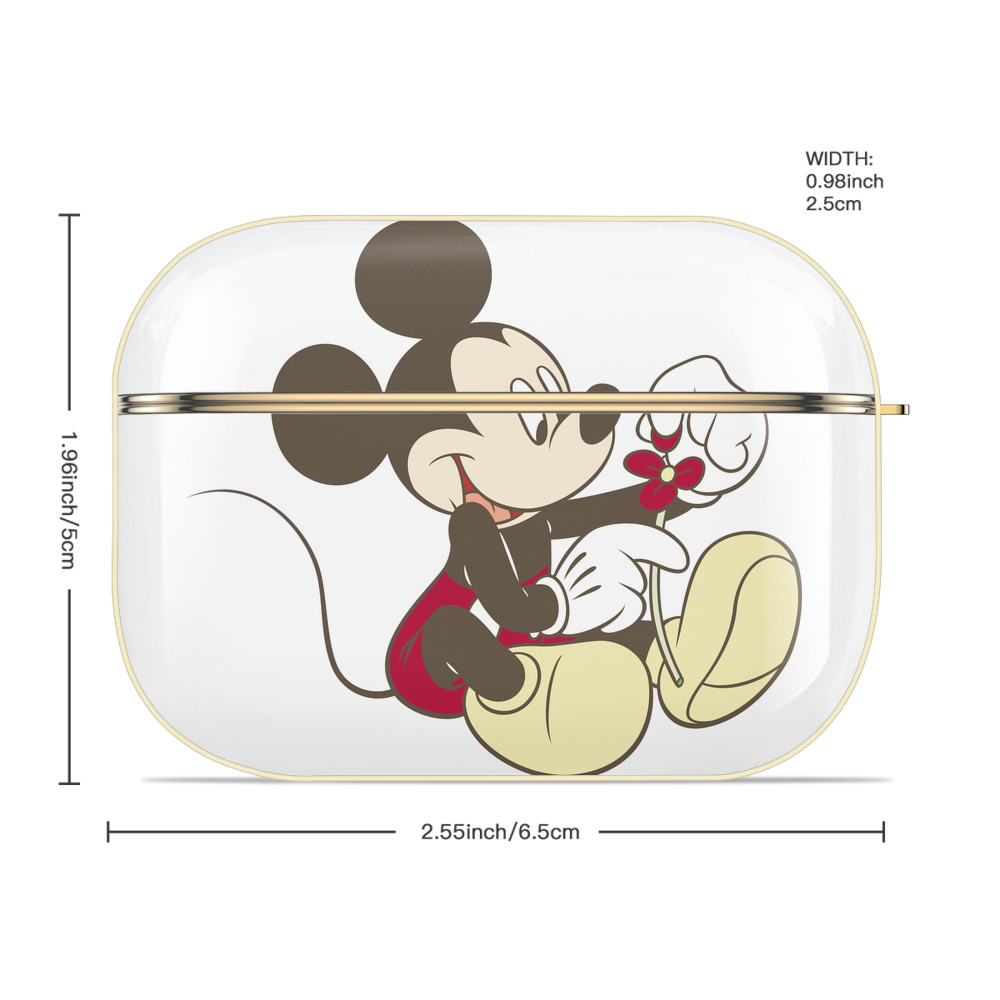 ミッキーマウス Mickey Mouse 【AirPods Pro用】ハードシェル保護ケース｜耐衝撃・防指紋・カラビナ付き商品仕様